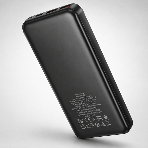 Повербанк Borofone BJ78 10000 мАг, USB + Type-C, Li-Pol, 2 пристрої, чорний RS-99 фото