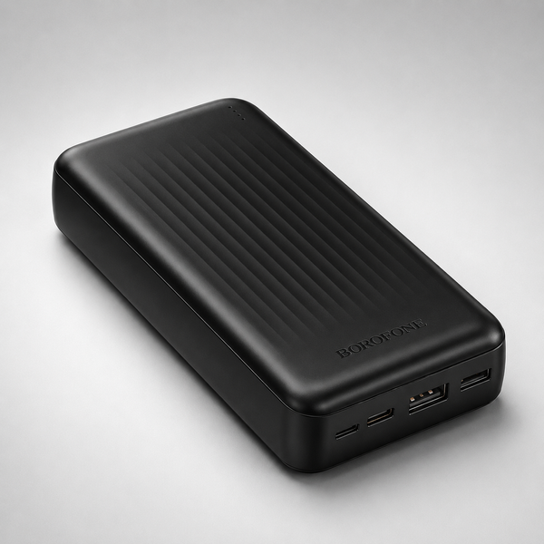 Повербанк Borofone BJ78A 20000 мАч, 10 Вт, 2&times;USB, USB-C + Micro-USB, черный RS-100 фото
