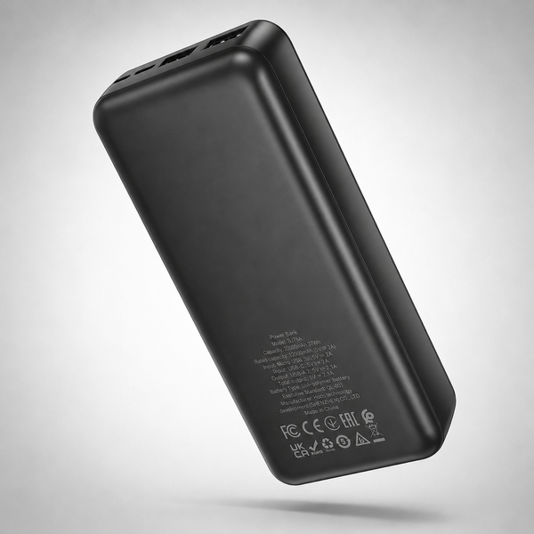 Повербанк Borofone BJ78A 20000 мАч, 10 Вт, 2&times;USB, USB-C + Micro-USB, черный RS-100 фото