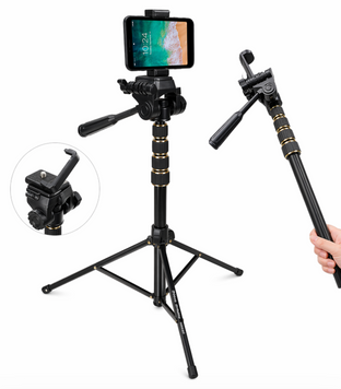 Штатив NeePho NP-2688 200 см для телефону і камери, тринога з 3D-голівкою, чохол, до 3 кг RS-13 фото
