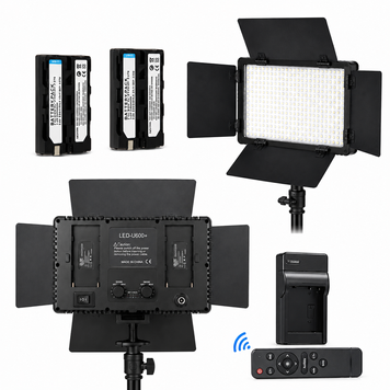 Професійне LED відеосвітло Pro LED 600 для фото та відео зйомки 40W + 2 акумулятори 2200 mAh RS-28 фото