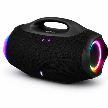 Портативна Bluetooth-колонка 10 Вт з LED-підсвічуванням, FM-радіо, Power Bank та водозахистом IPX5 RS-79 фото
